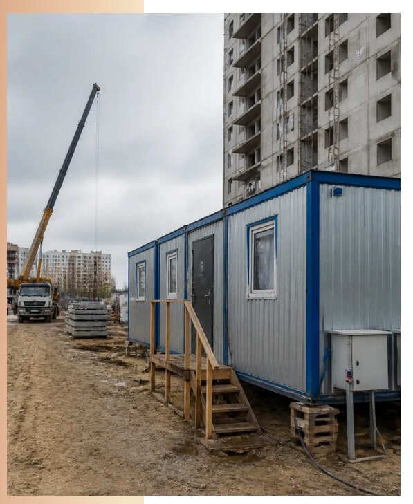 Аренда строительных вагончиков для рабочих в Старом Осколе